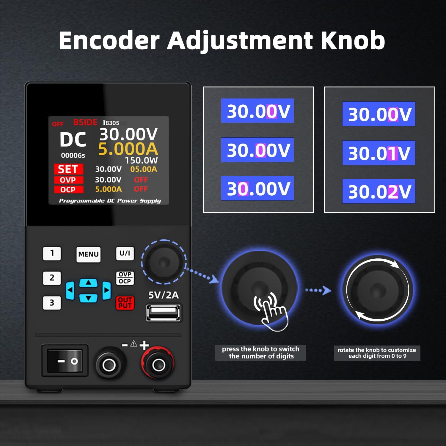 BSIDE – alimentation régulée e - Programmable Dc Power Supply 30V 10A avis et prix