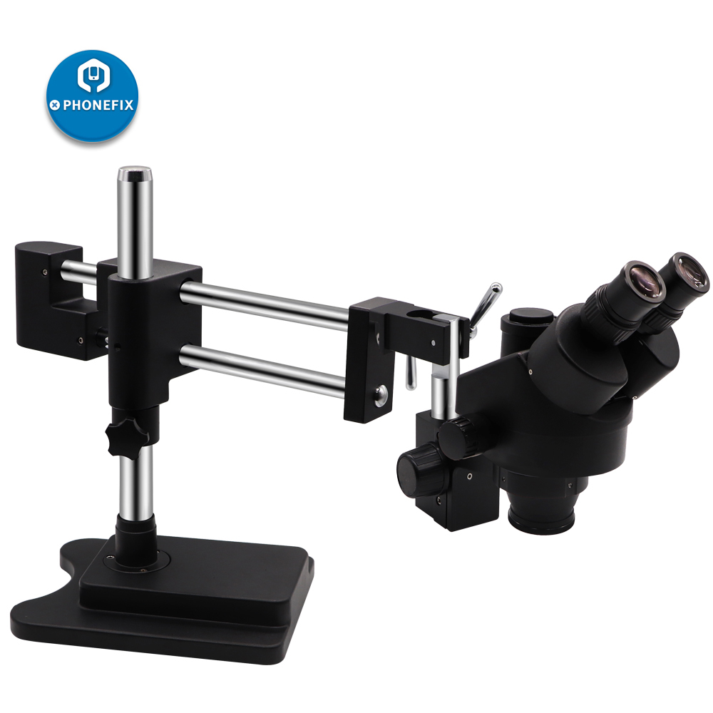 Microscope stéréo à Double bra - Stereo Trinocular Microscope Pcb avis et prix